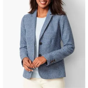⭐️ NWT Talbots Shetland Aberdeen Houndstooth Wool Blazer  Size 4PTattersall