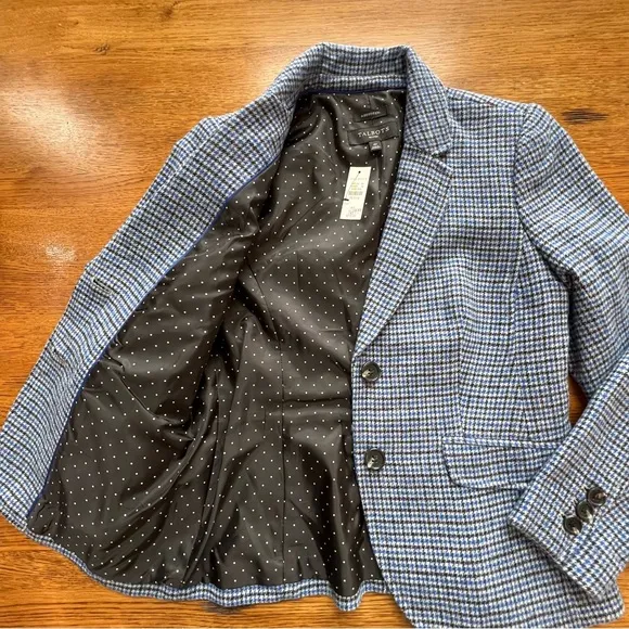 ⭐️ NWT Talbots Shetland Aberdeen Houndstooth Wool Blazer  Size 4PTattersall