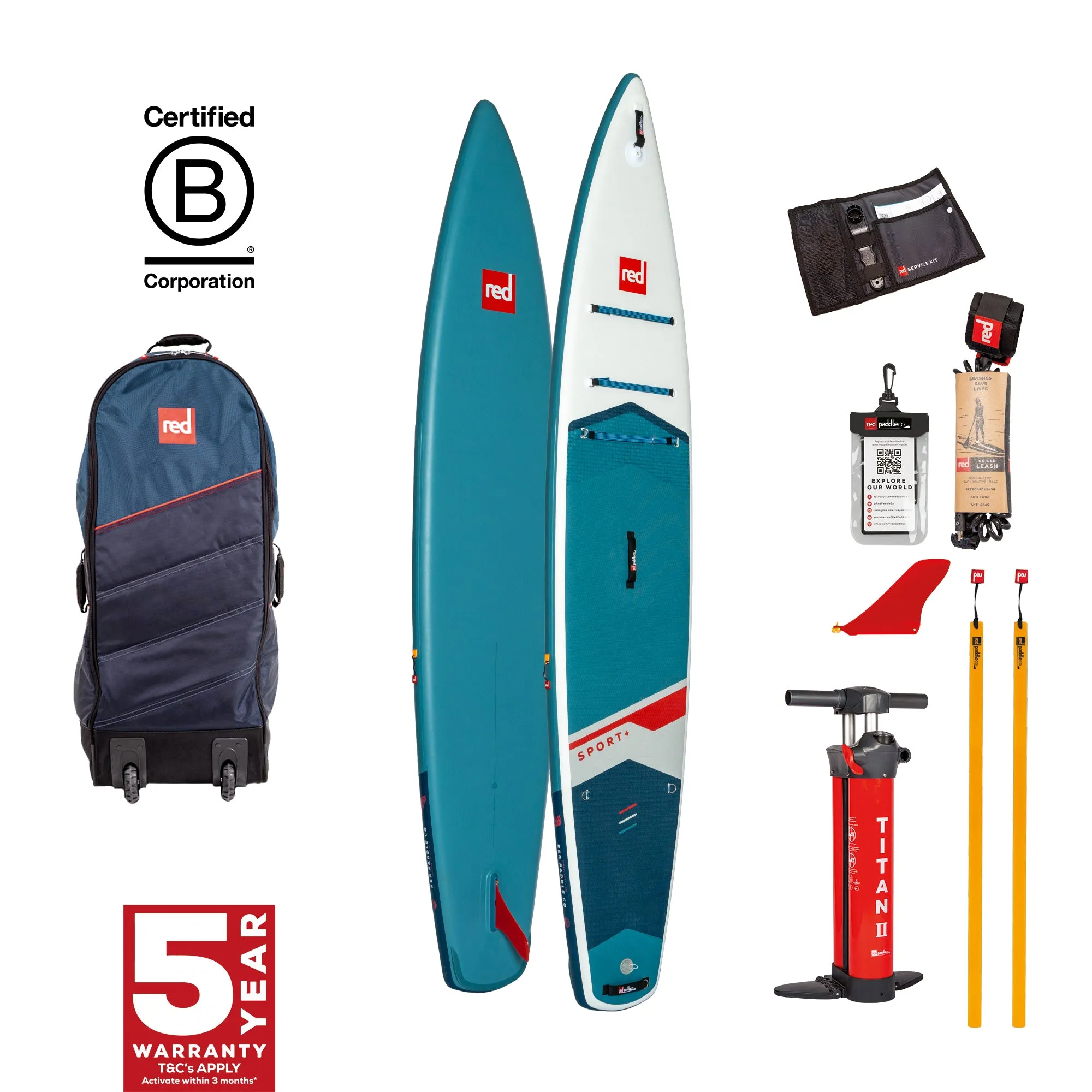 12'6" Sport  MSL 800 Inflatable Stand Up Paddle Board Package