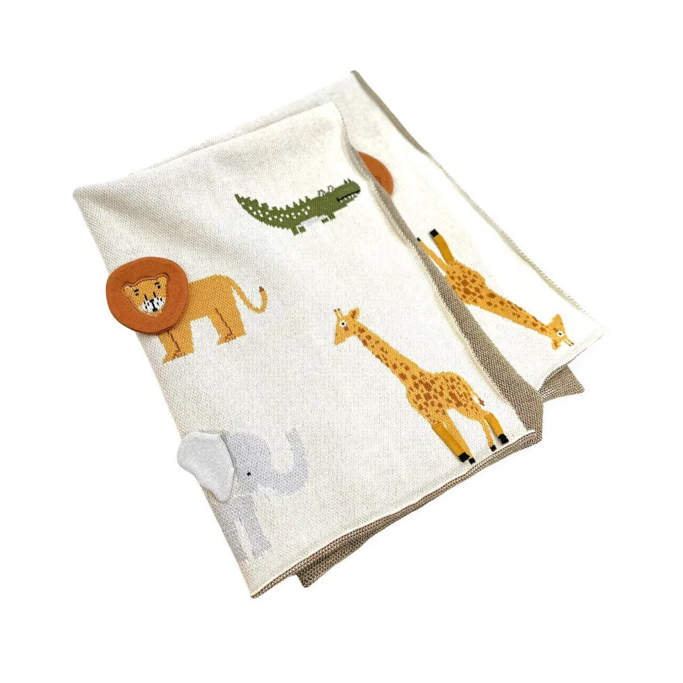 3D Jacquard Knit Baby Blanket - Savannah