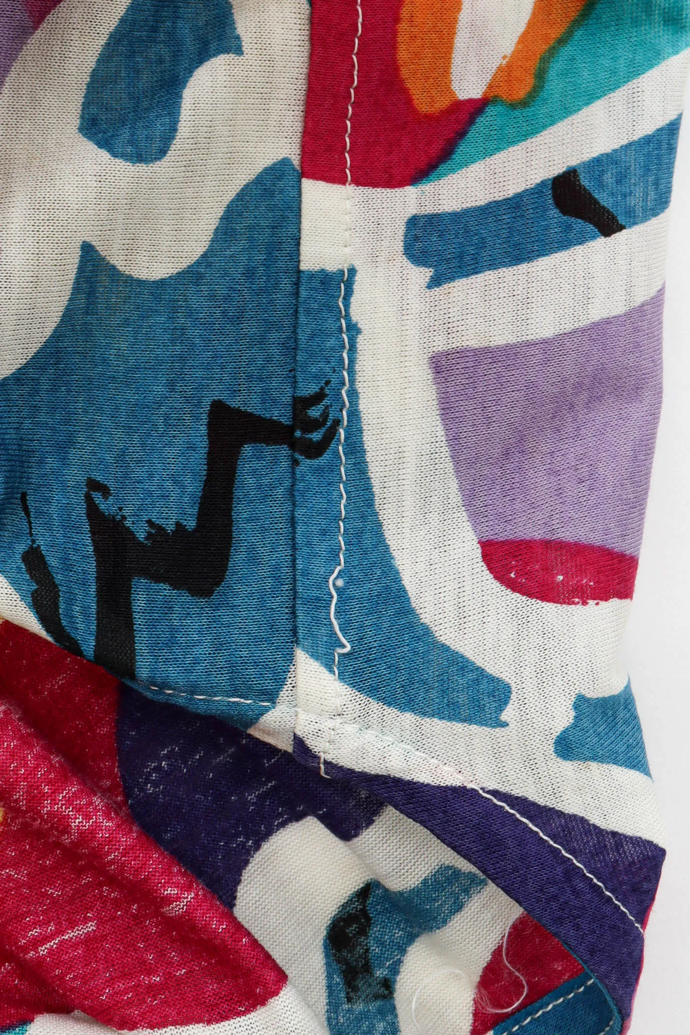 Abstract Face Print Dress