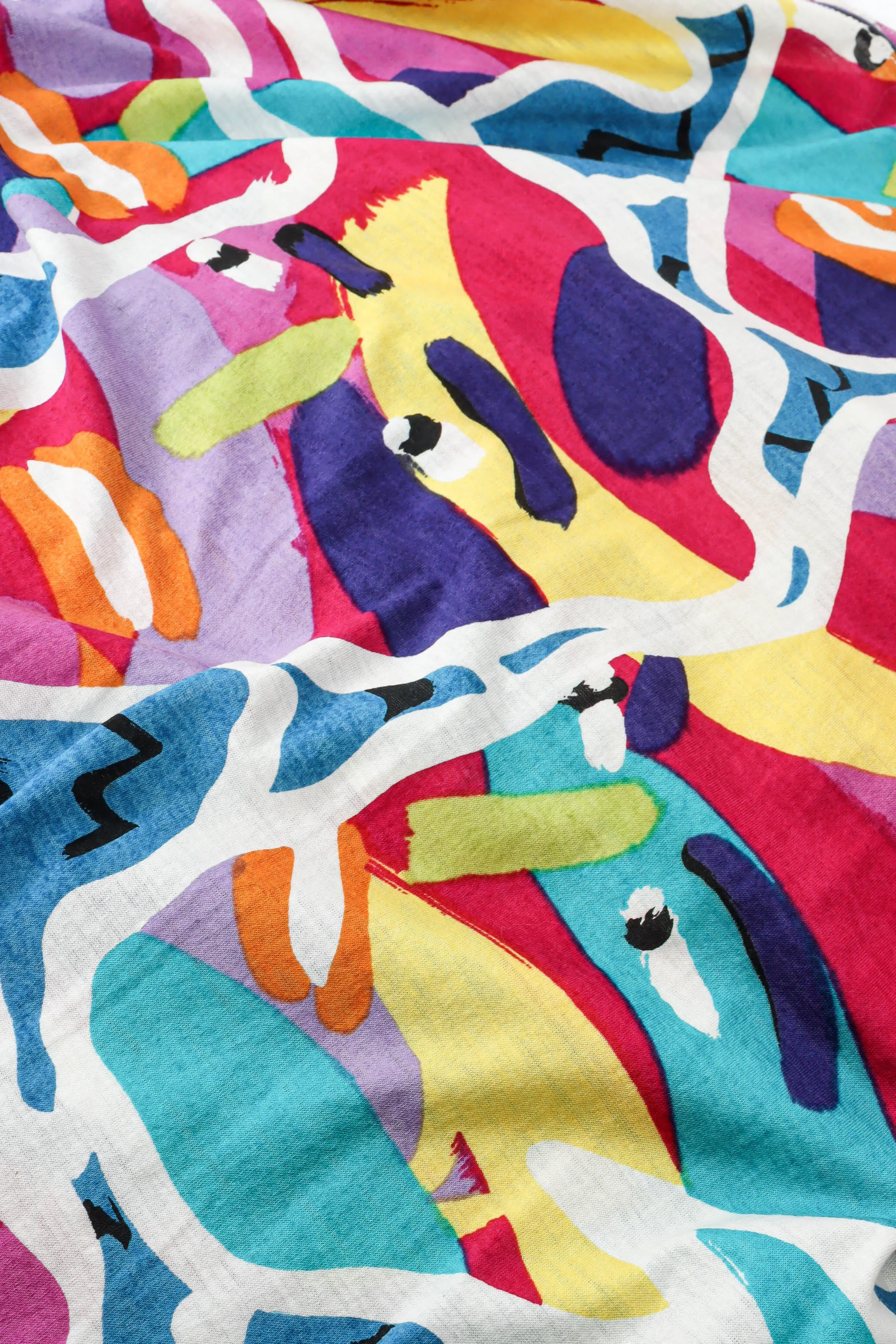 Abstract Face Print Dress