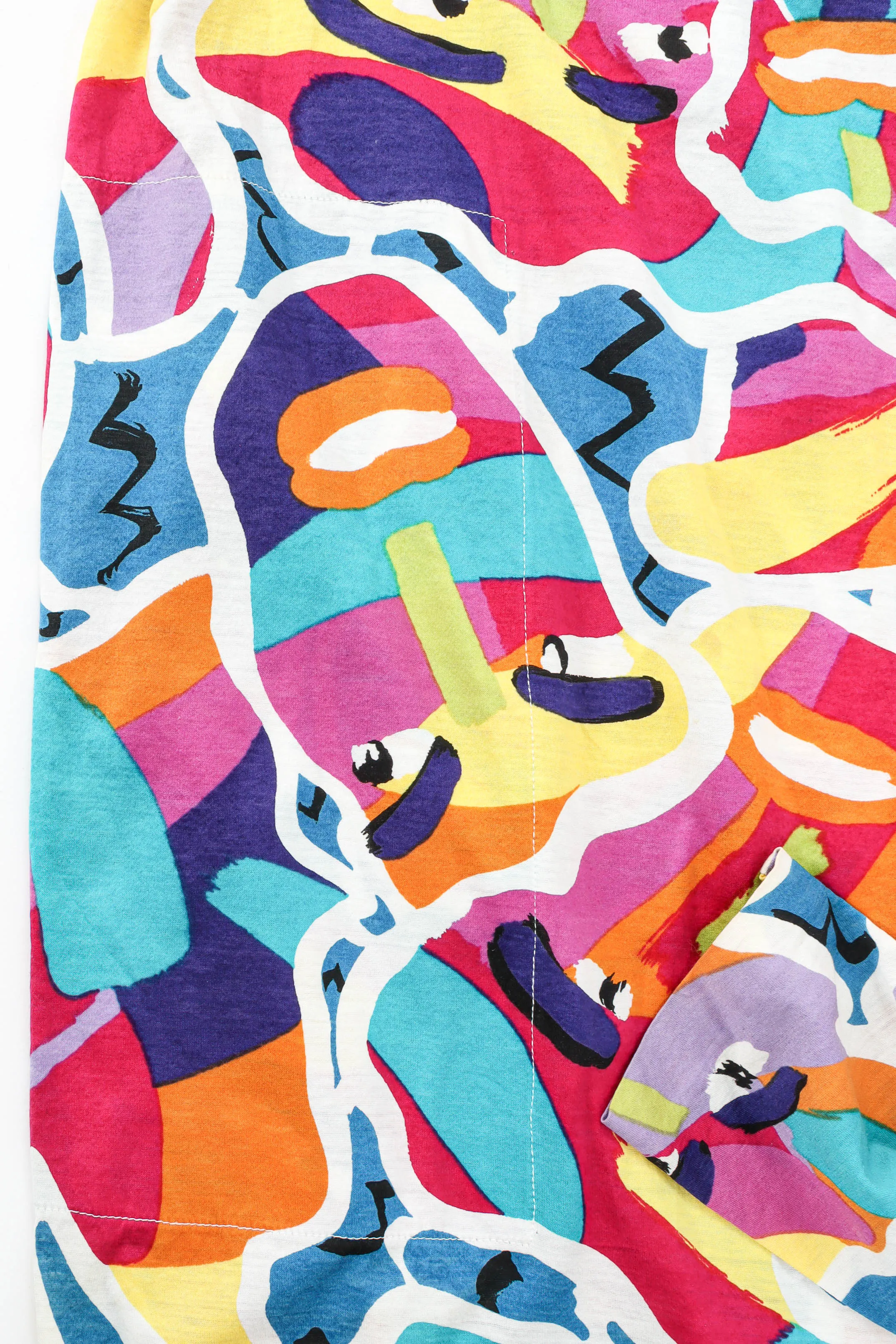 Abstract Face Print Dress