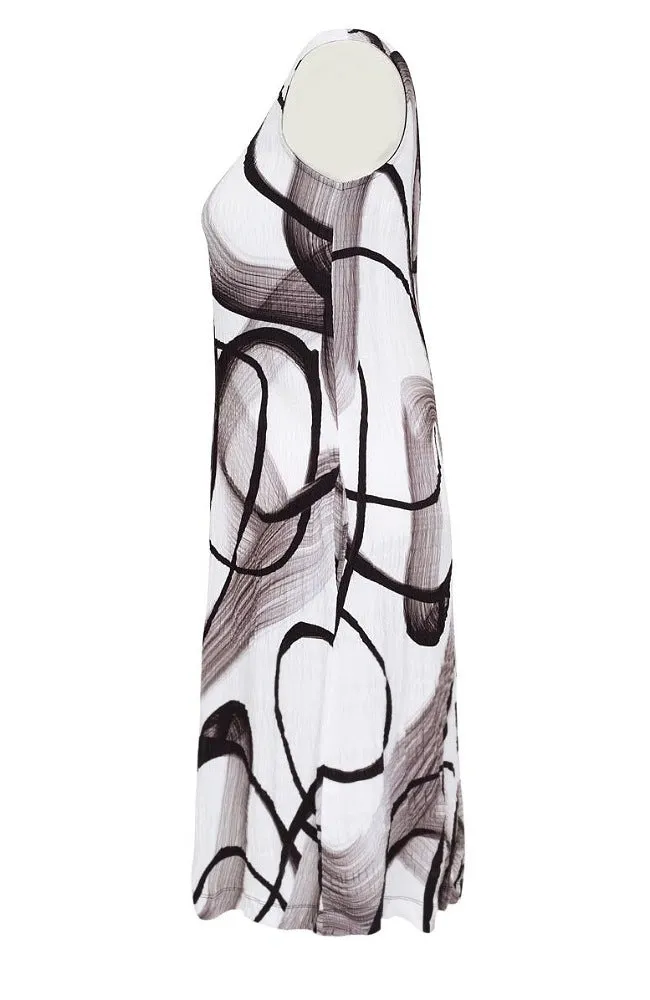 Abstract Poetry in Black & White”  Dress