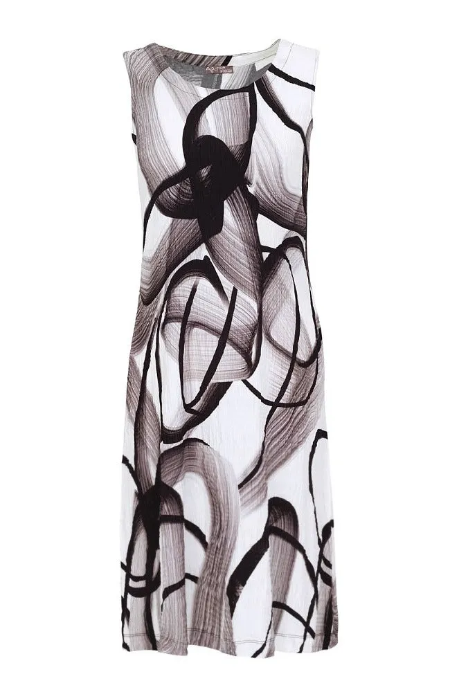 Abstract Poetry in Black & White”  Dress