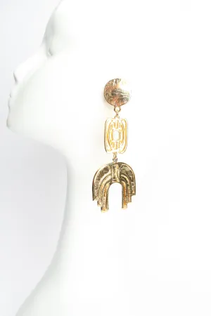 Abstract Saddle Drop Earrings