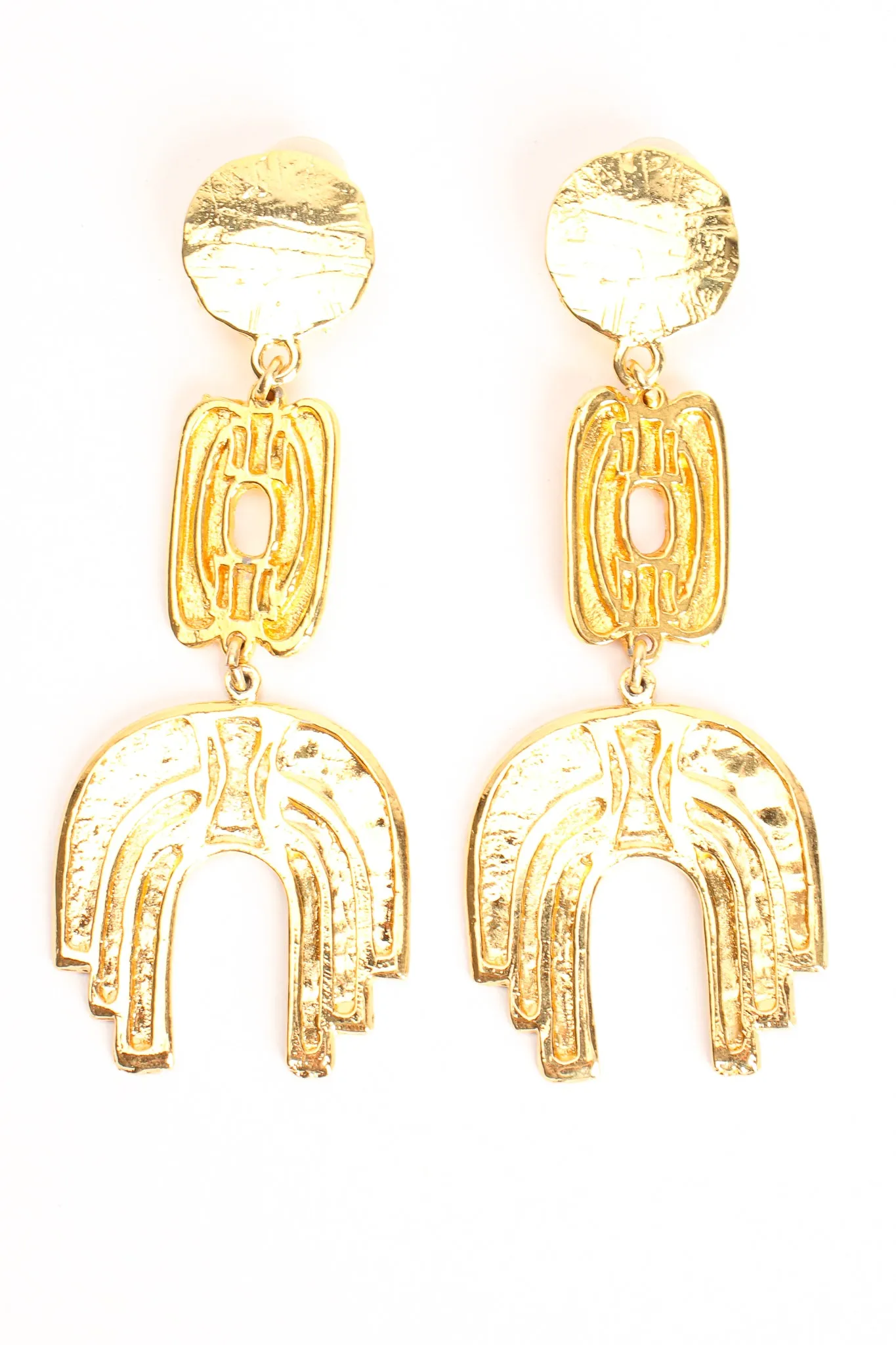 Abstract Saddle Drop Earrings