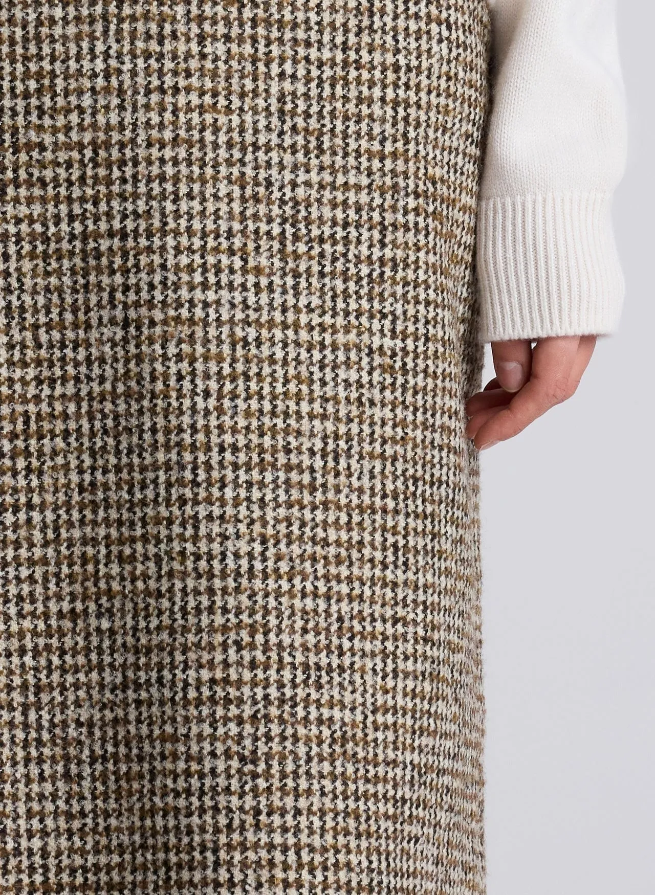 A.L.C. Cara Skirt in Cream/Brown