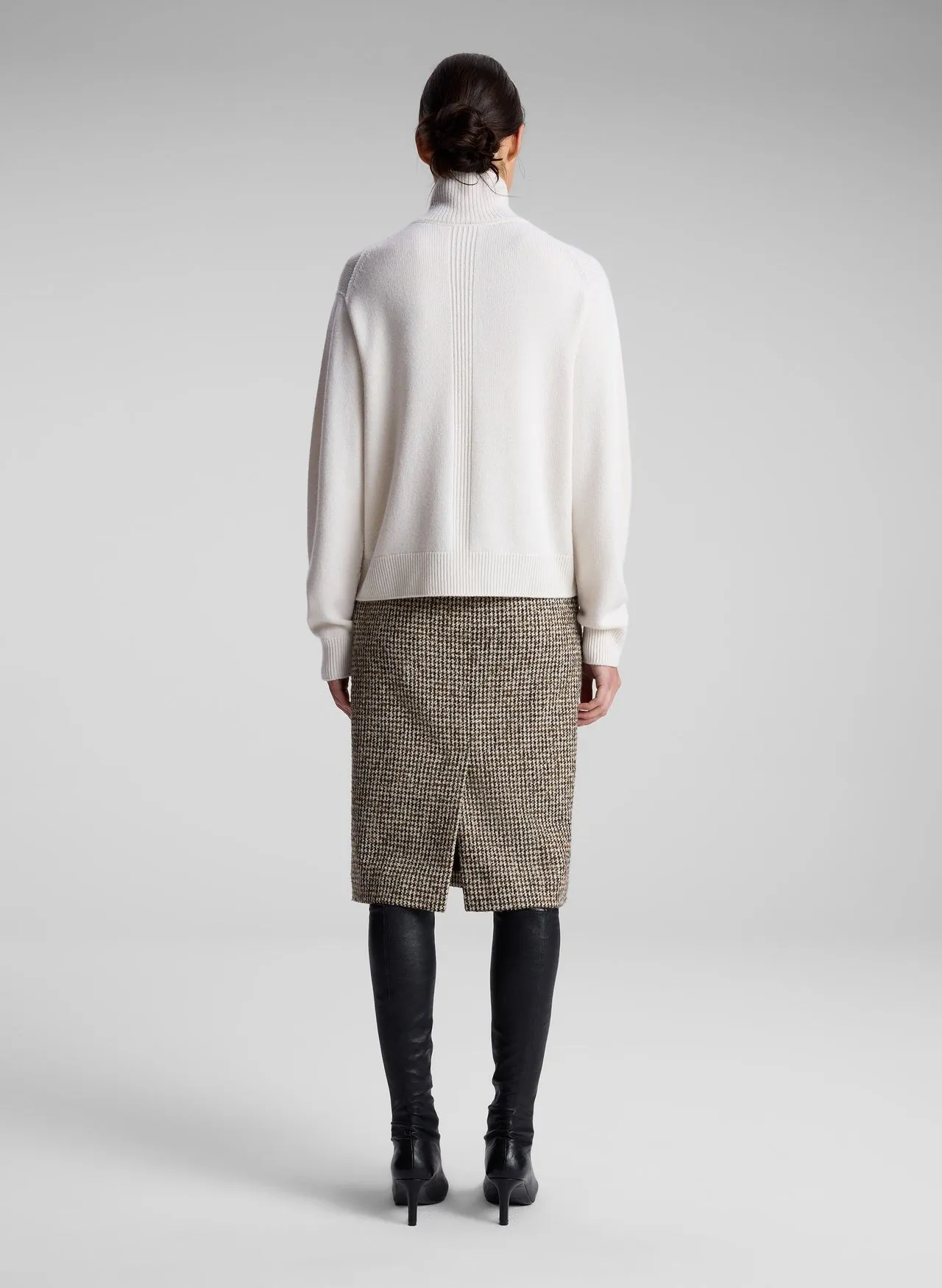 A.L.C. Cara Skirt in Cream/Brown