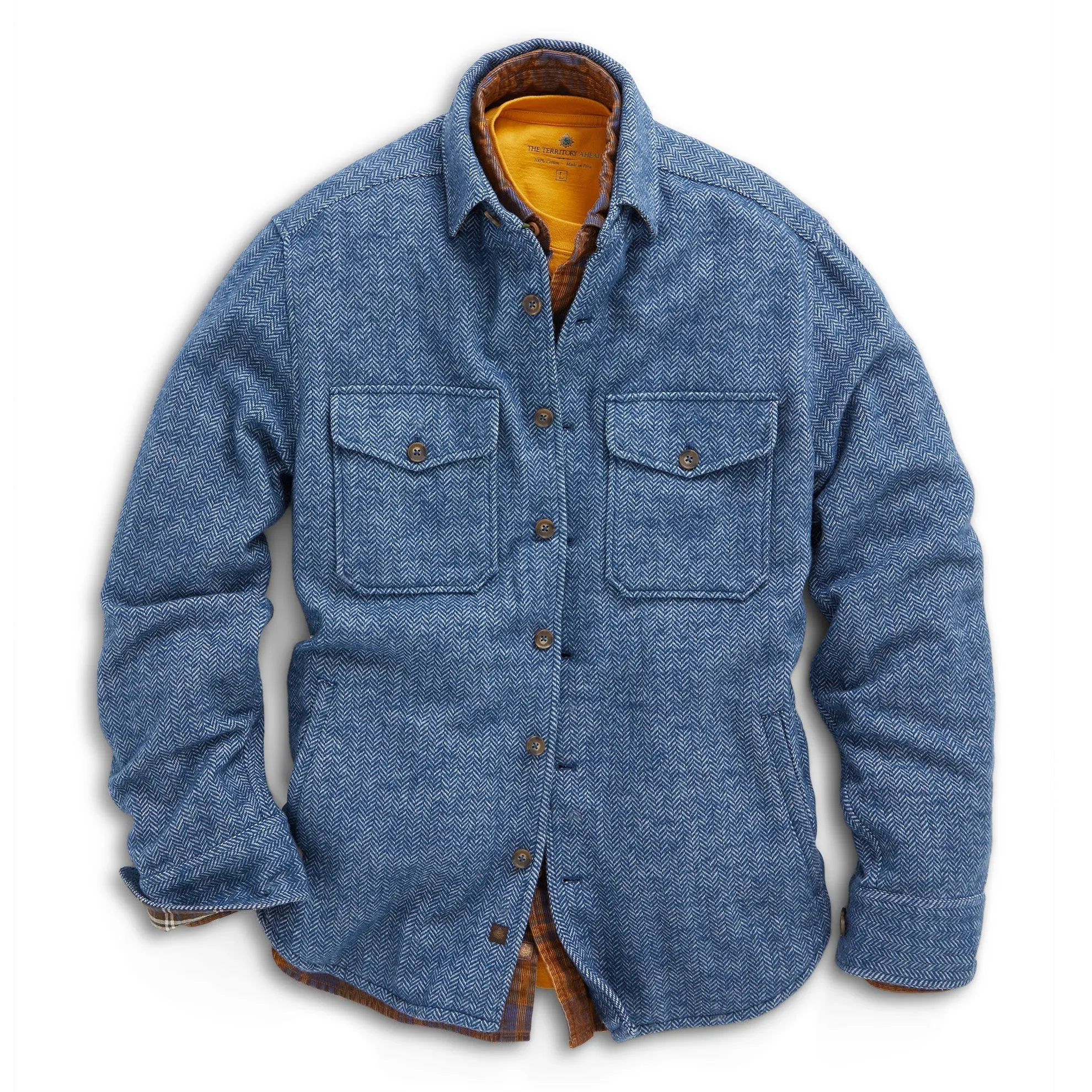 Back East Herringbone Shacket - Tall