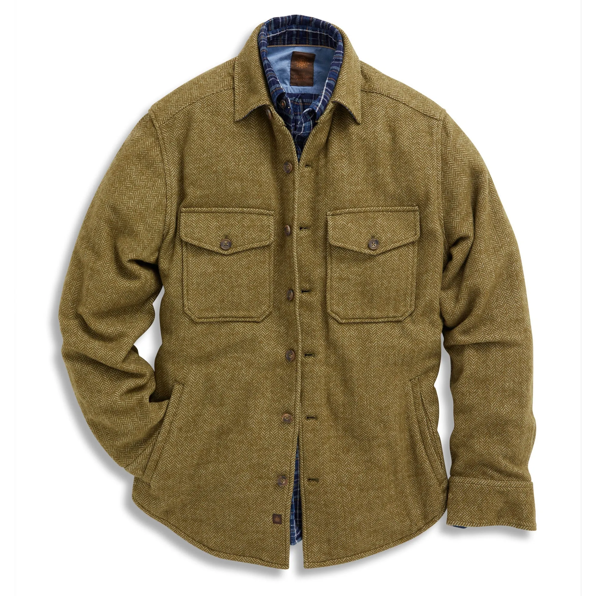 Back East Herringbone Shacket - Tall