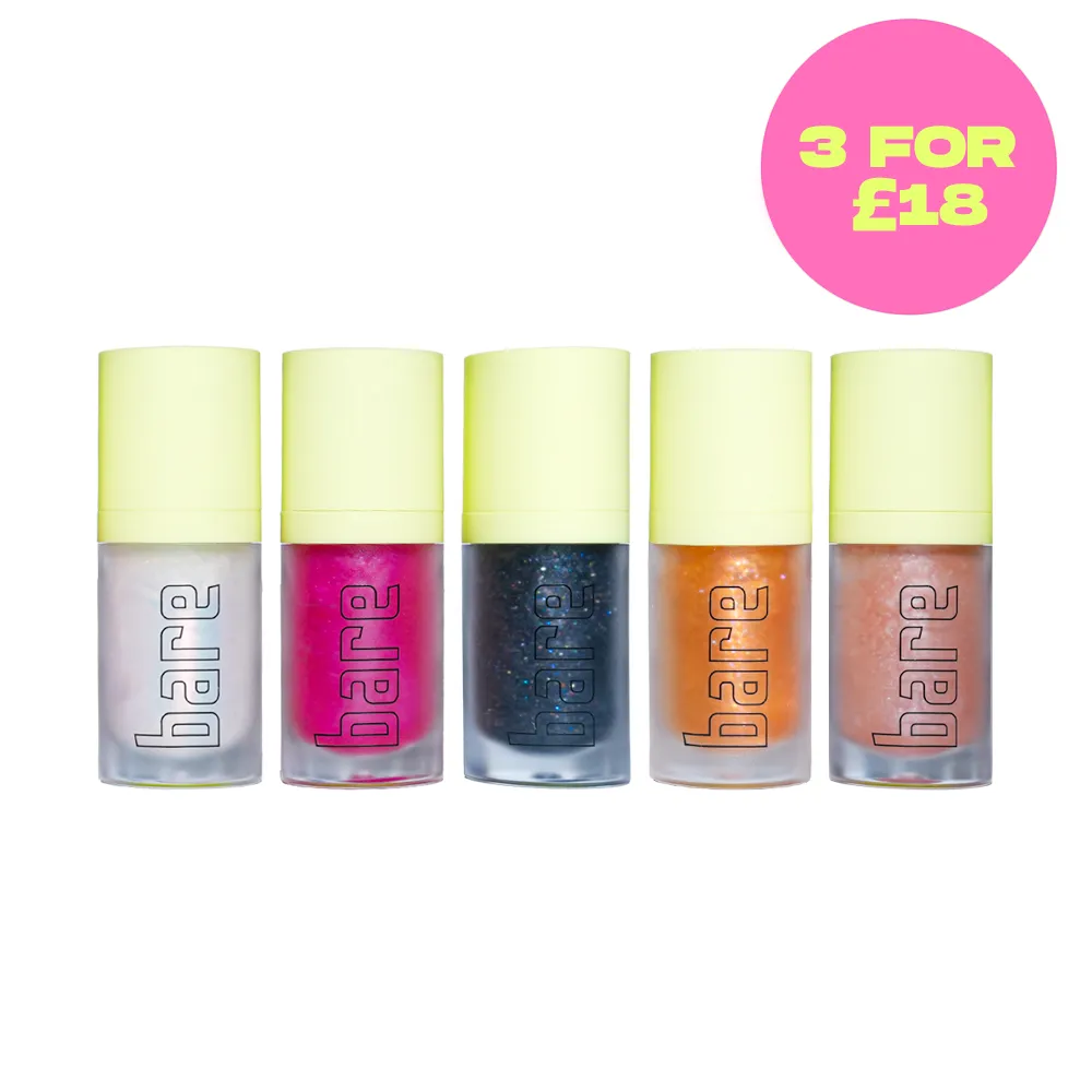 Bare Sparkles Lip Oil - Three for £18