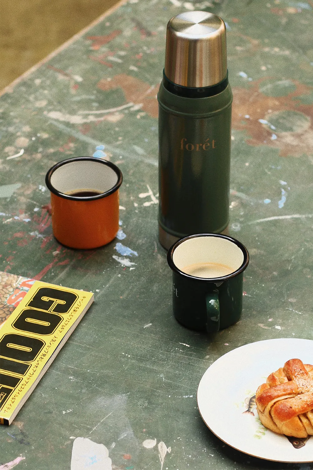 Bean Enamel Mug Red