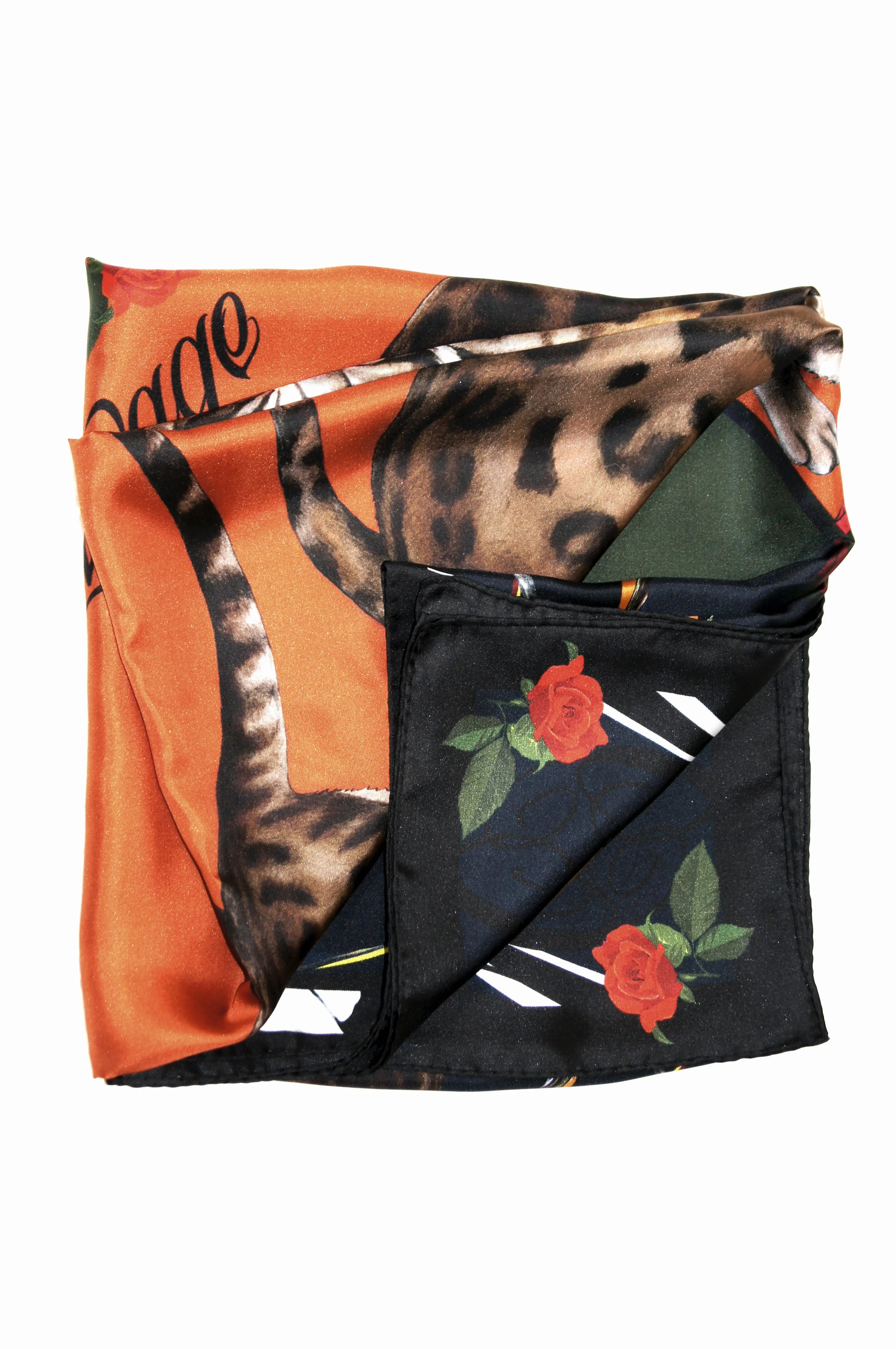 BENGAL MALICIEUSE / GREEN Large Silk Print Scarf