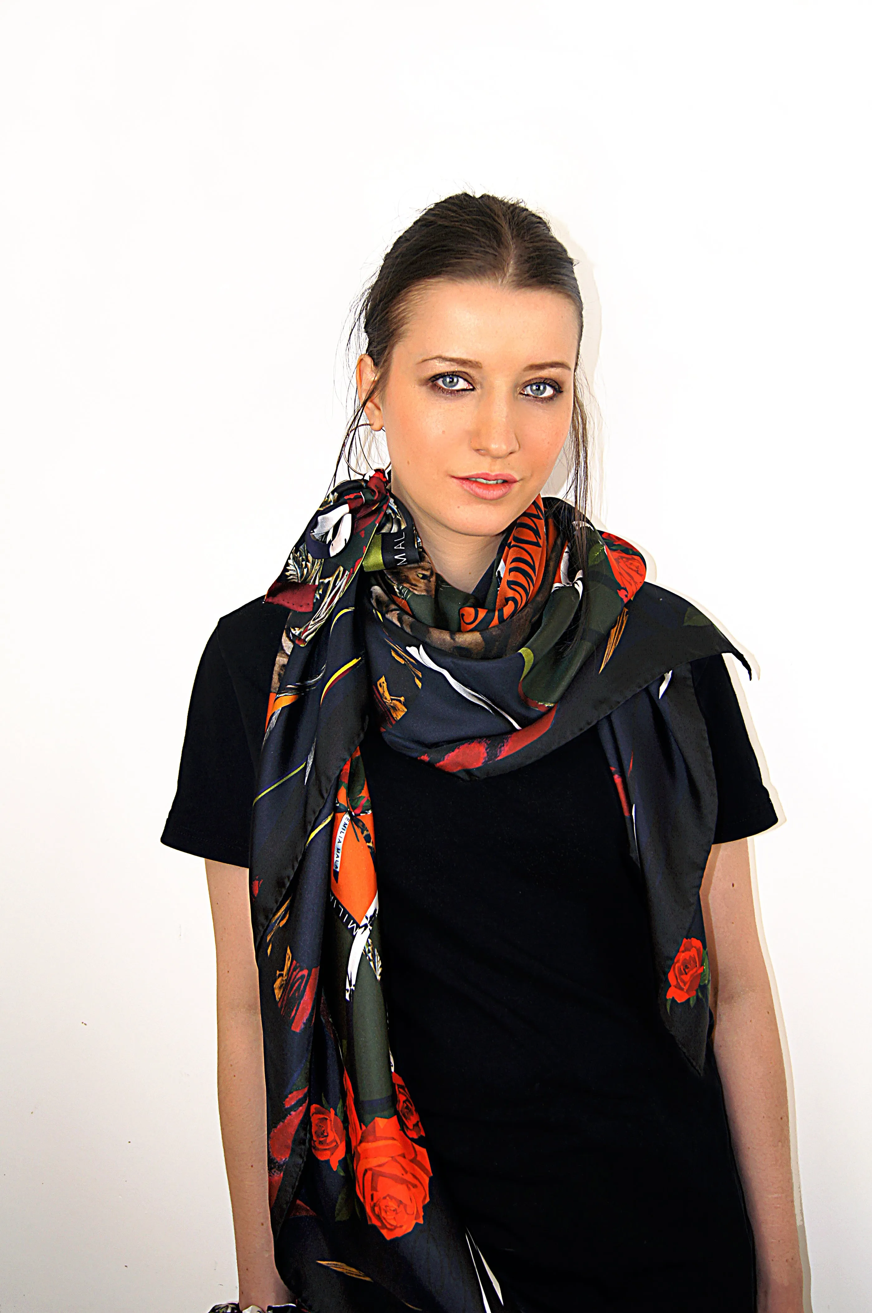 BENGAL MALICIEUSE / GREEN Large Silk Print Scarf