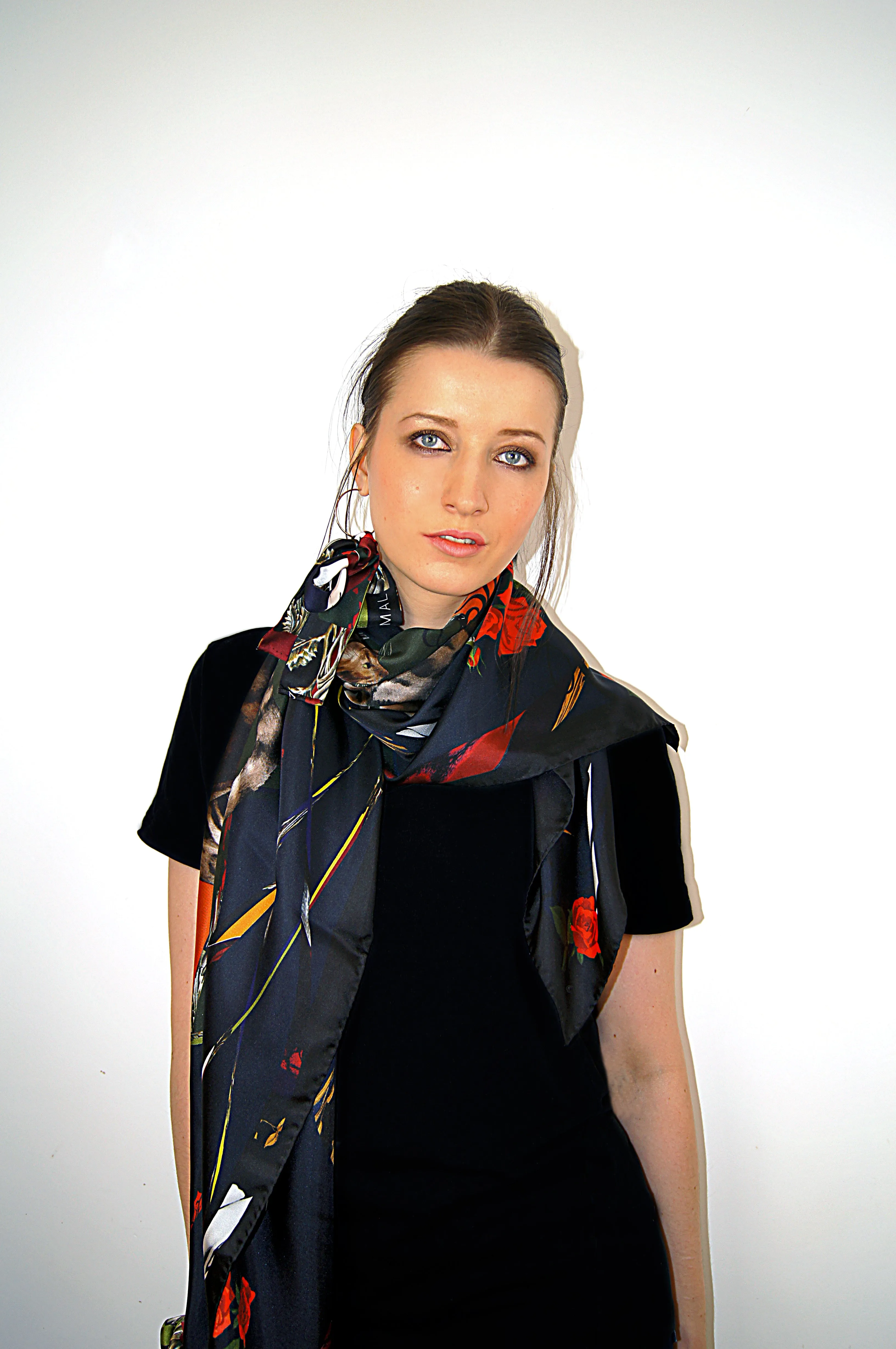 BENGAL MALICIEUSE / GREEN Large Silk Print Scarf