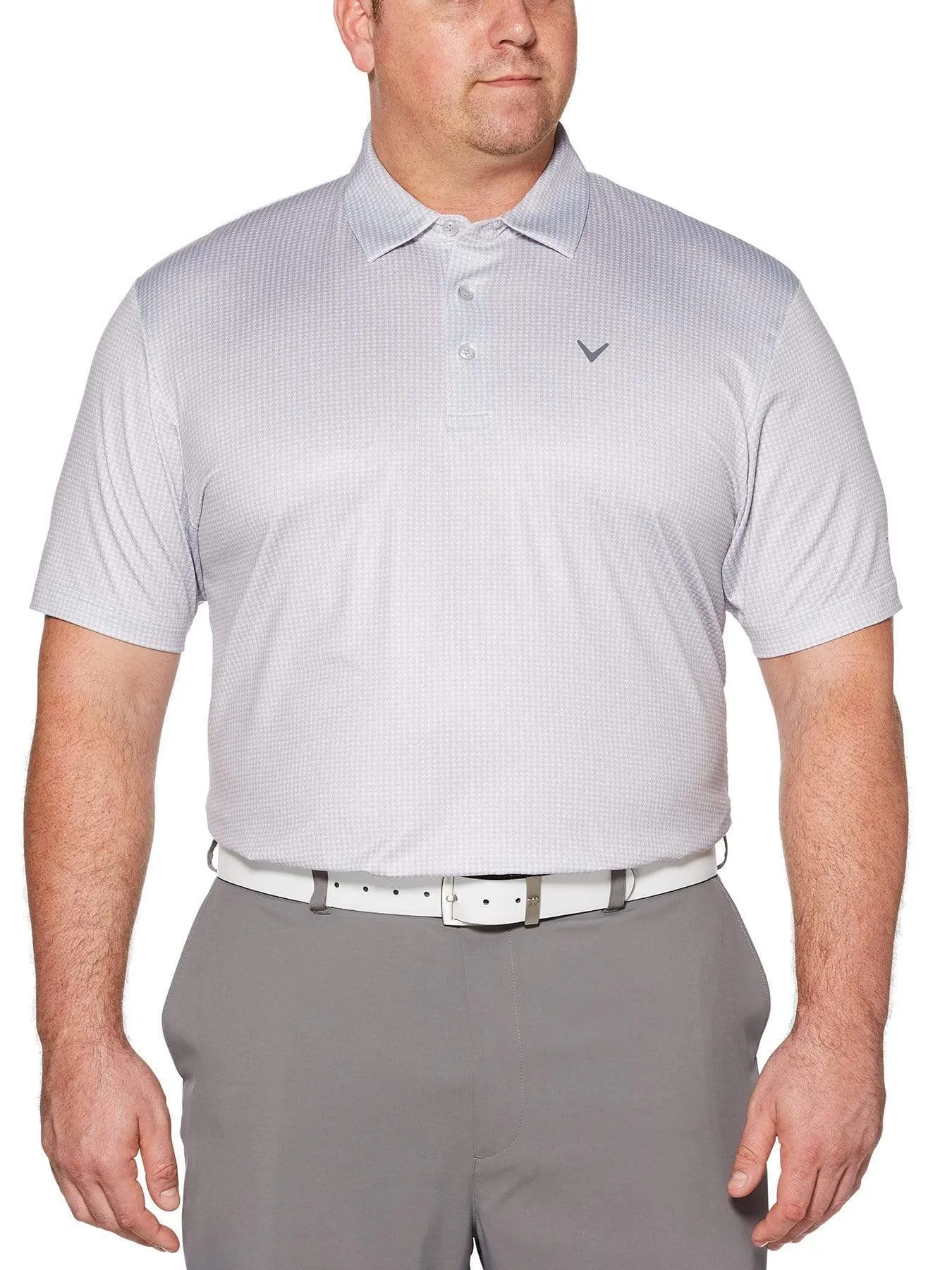 Big & Tall Houndstooth Printed Polo