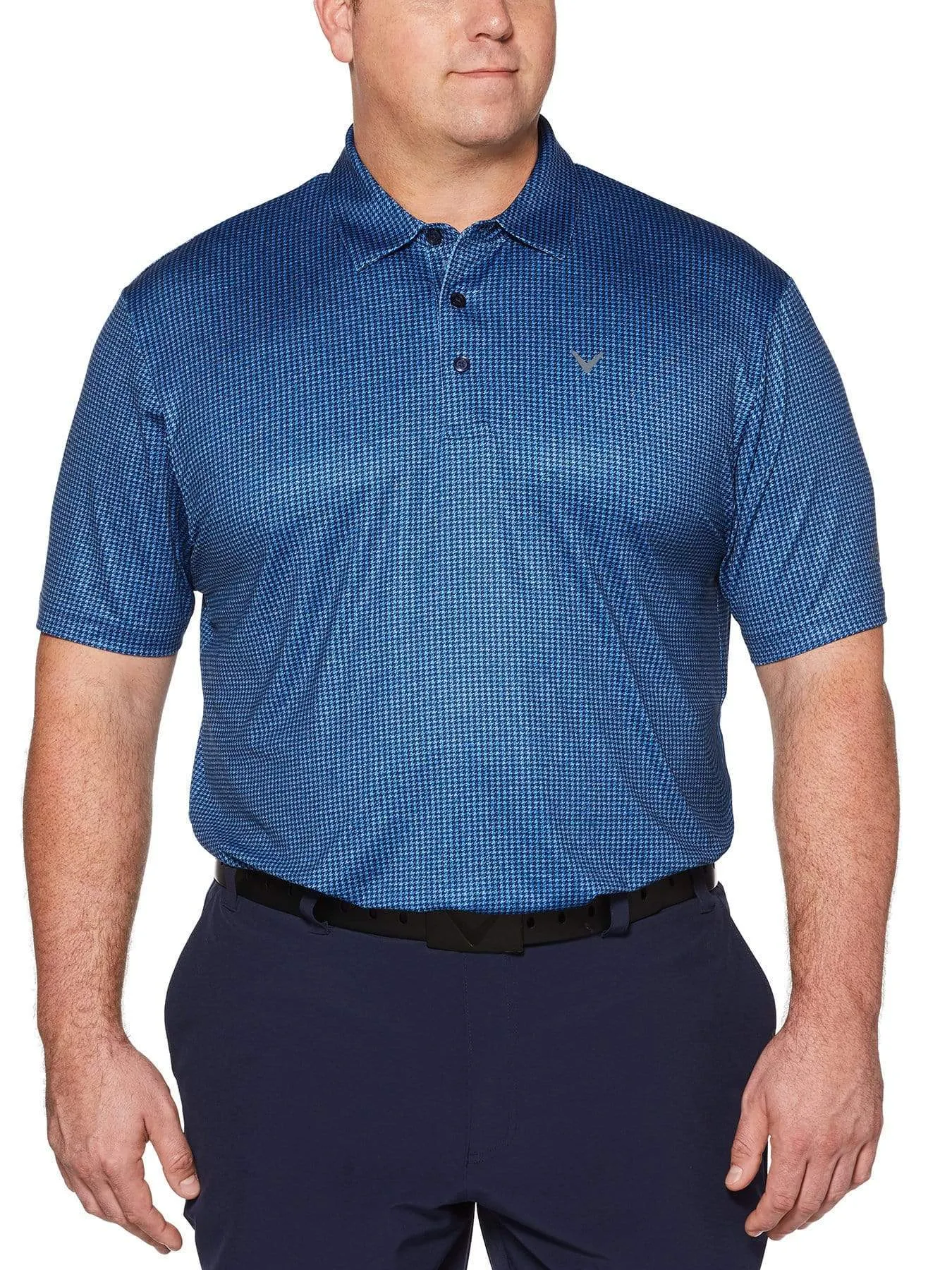 Big & Tall Houndstooth Printed Polo