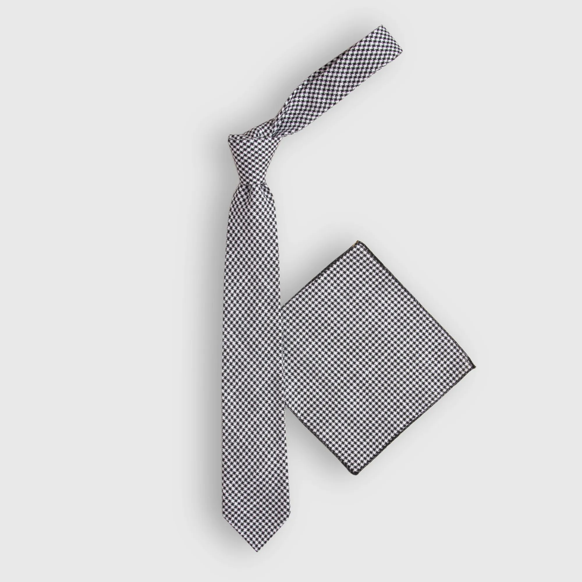 Black Houndstooth Tie