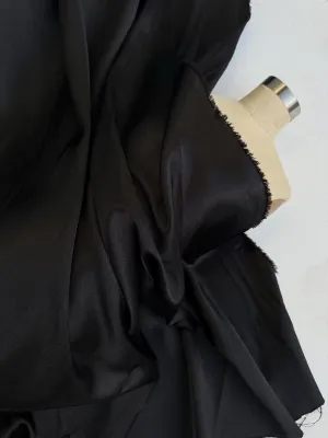 Black Silky Charmeuse Satin Elegant