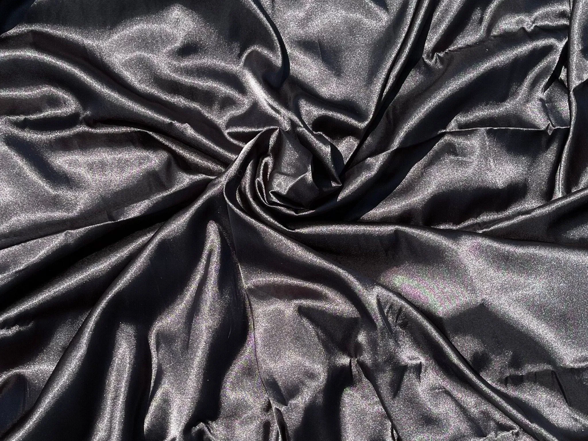 Black Silky Charmeuse Satin Elegant