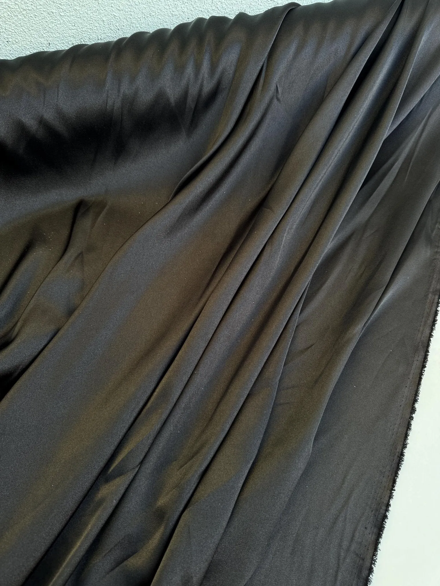 Black Silky Charmeuse Satin Elegant