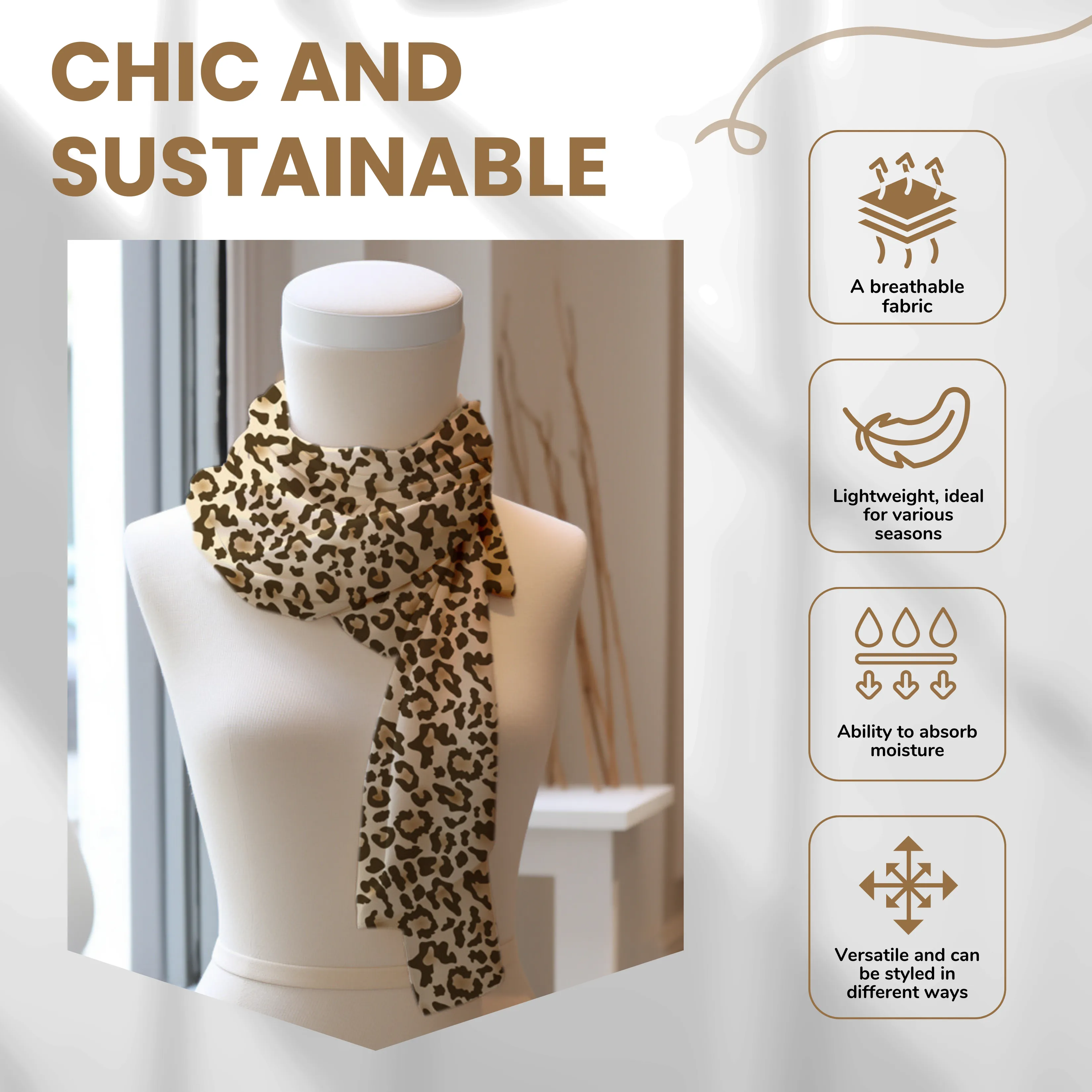 Bluhen Scarf - Leopard