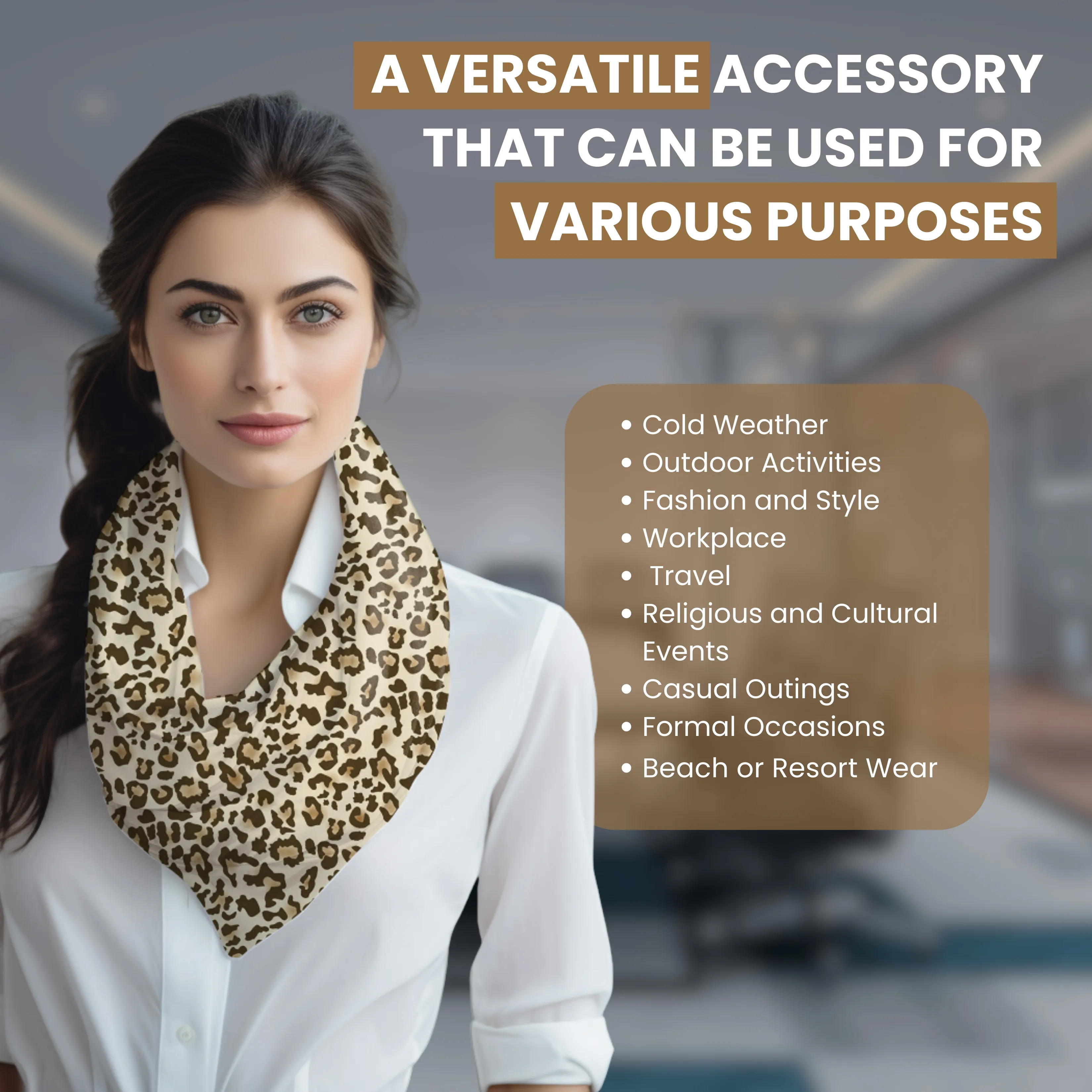 Bluhen Scarf - Leopard