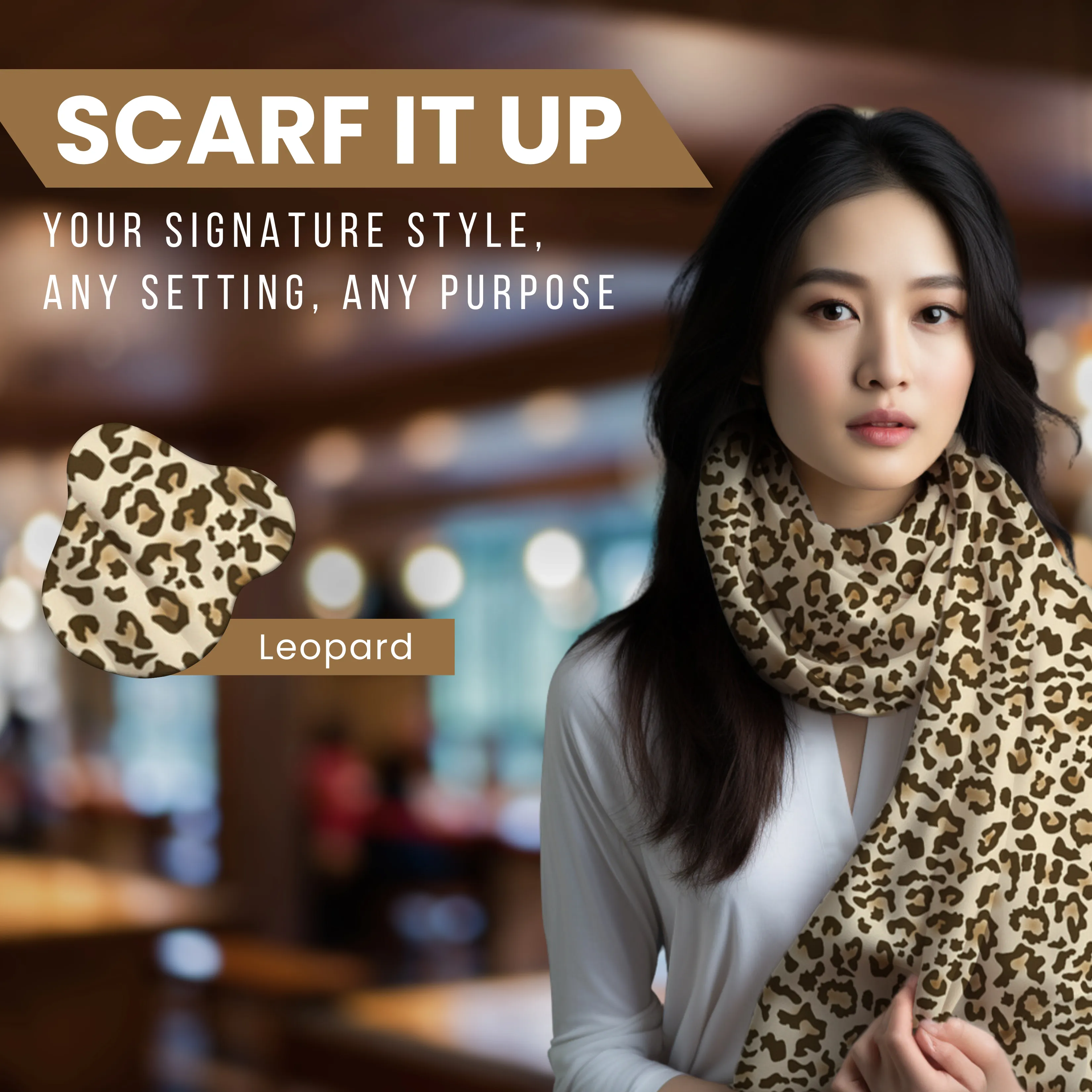 Bluhen Scarf - Leopard