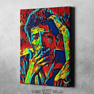 Bob Dylan Canvas Wall Art Abstract Colors