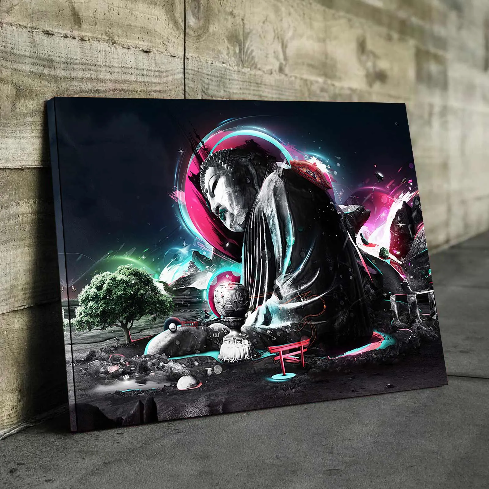 Buddha Pop Art Canvas Wall Art