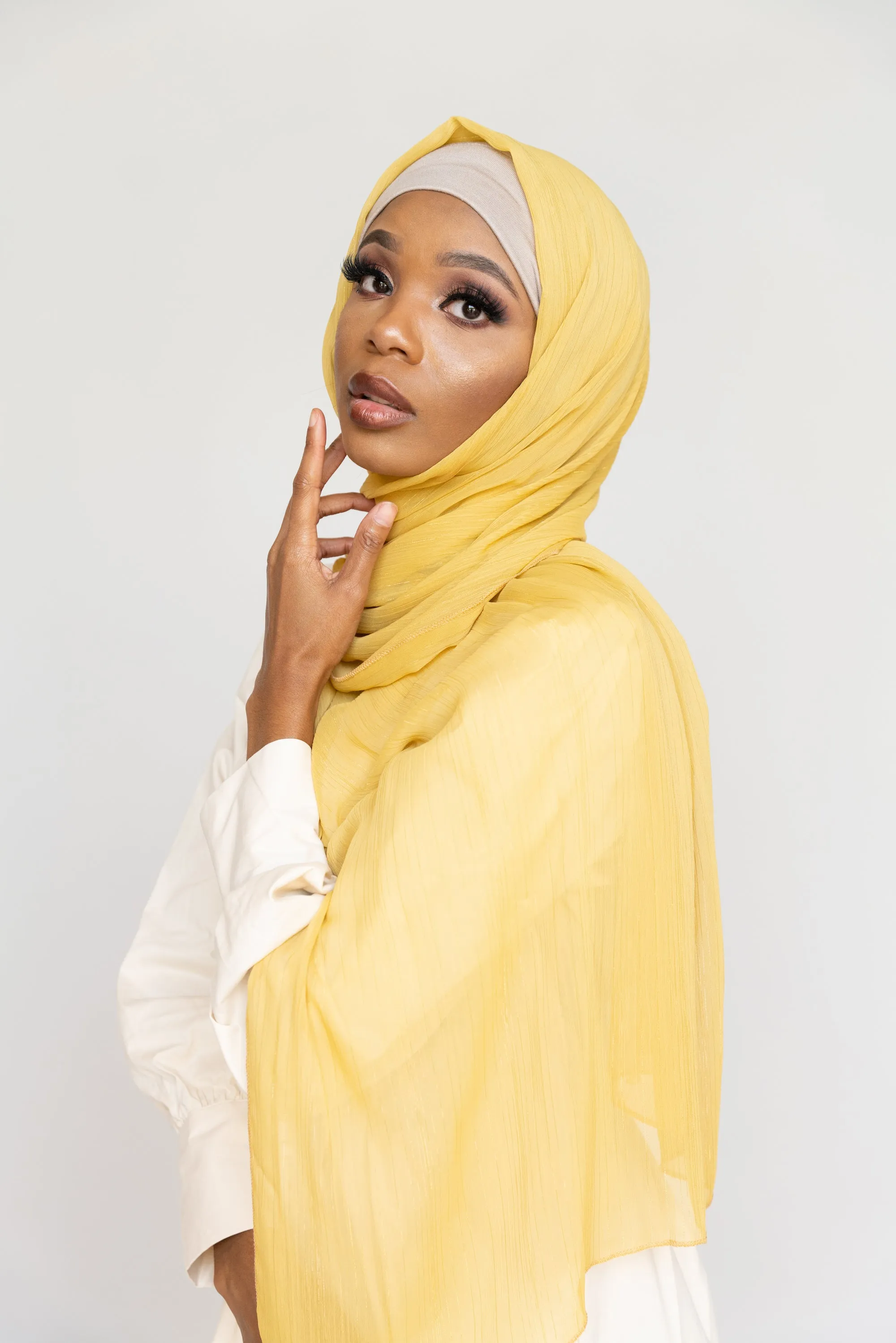 CANARY Shimmer Striped Chiffon