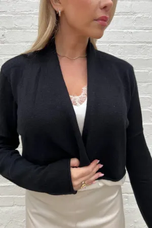 Cashmere Felicity Cardigan- Black