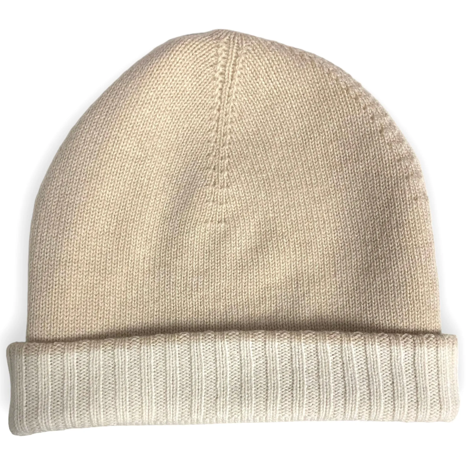 CL - Cashmere Reversible Beanie | Cream
