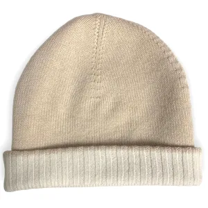 CL - Cashmere Reversible Beanie | Cream