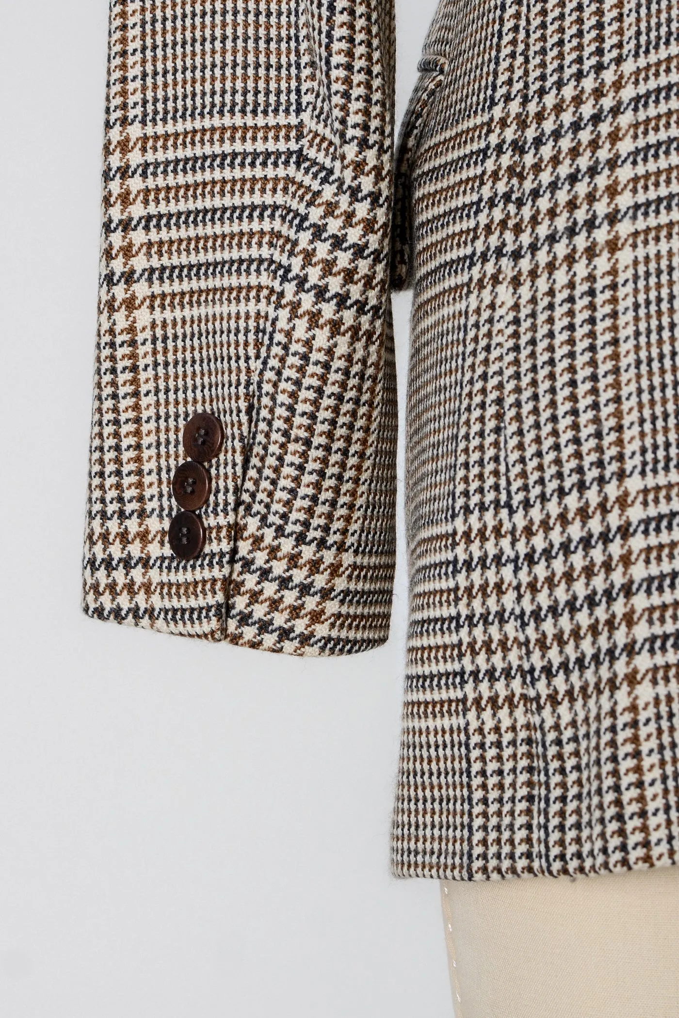 Classic Houndstooth Plaid Blazer