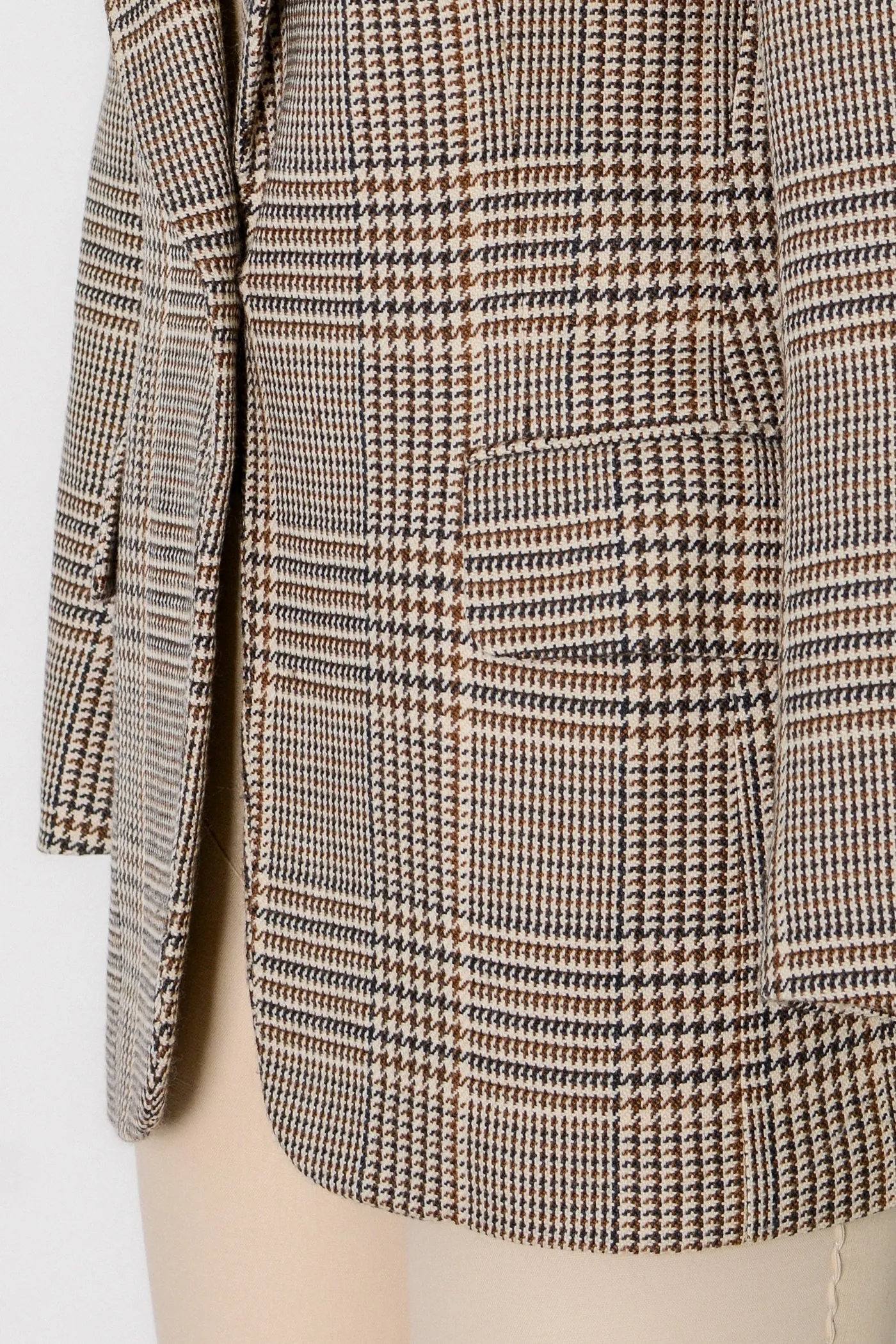 Classic Houndstooth Plaid Blazer