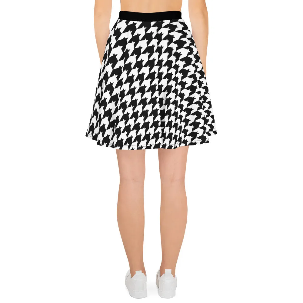 Classic Houndstooth Skater Skirt
