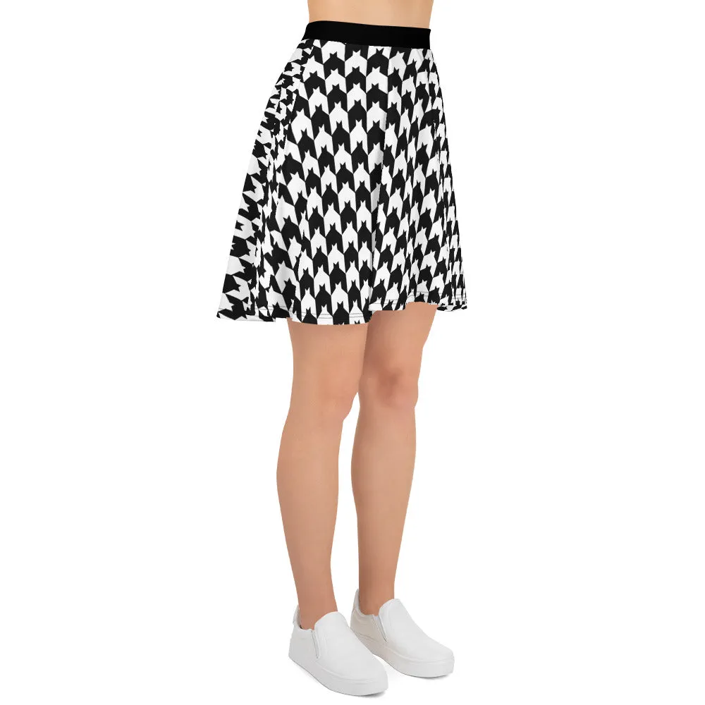 Classic Houndstooth Skater Skirt