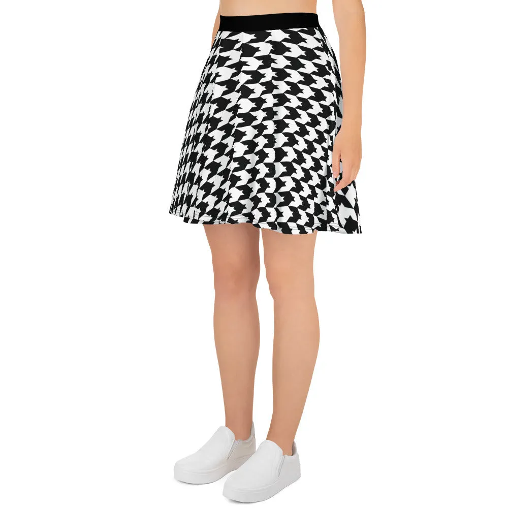 Classic Houndstooth Skater Skirt