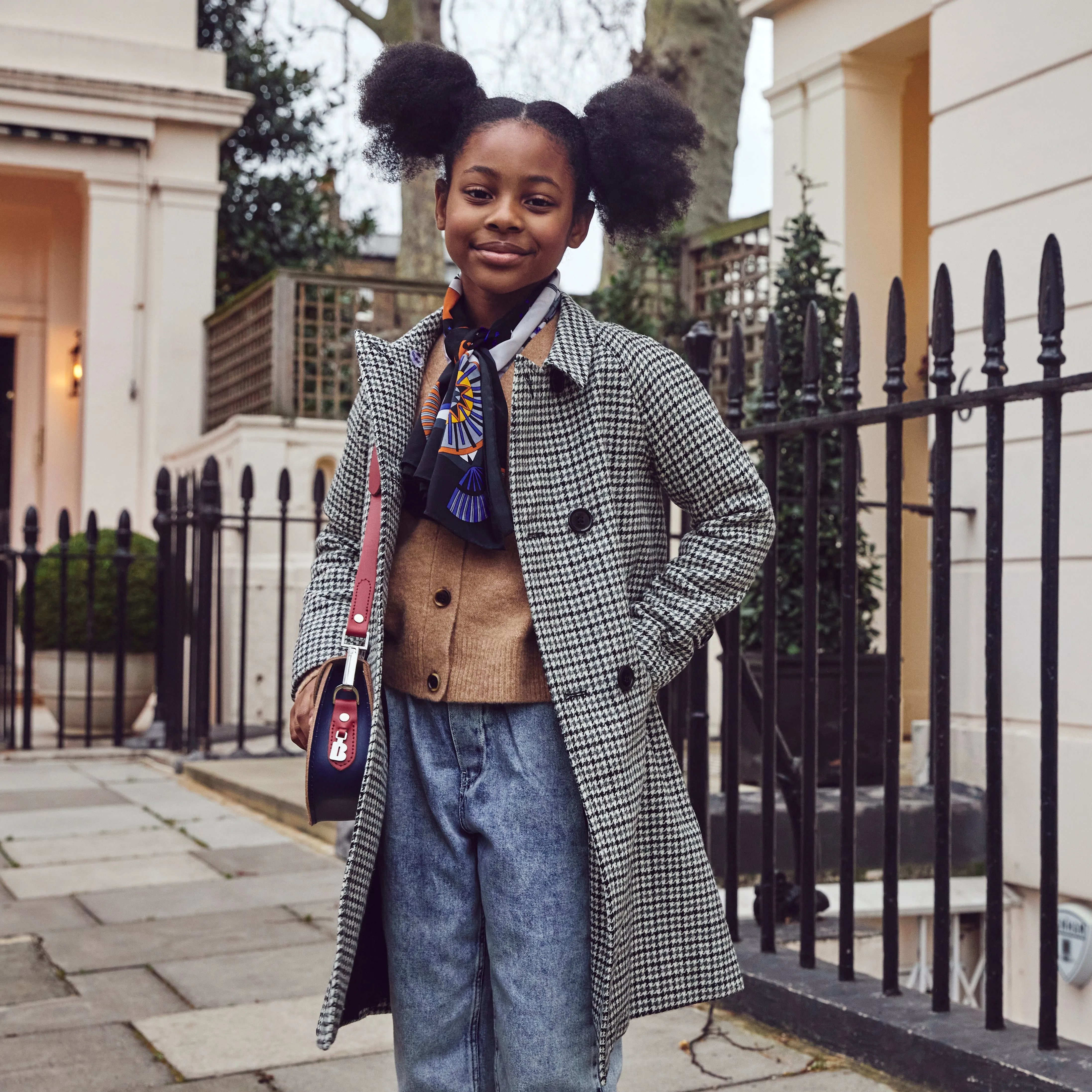 Clerkenwell Girls Bridge Coat - Farringdon Houndstooth