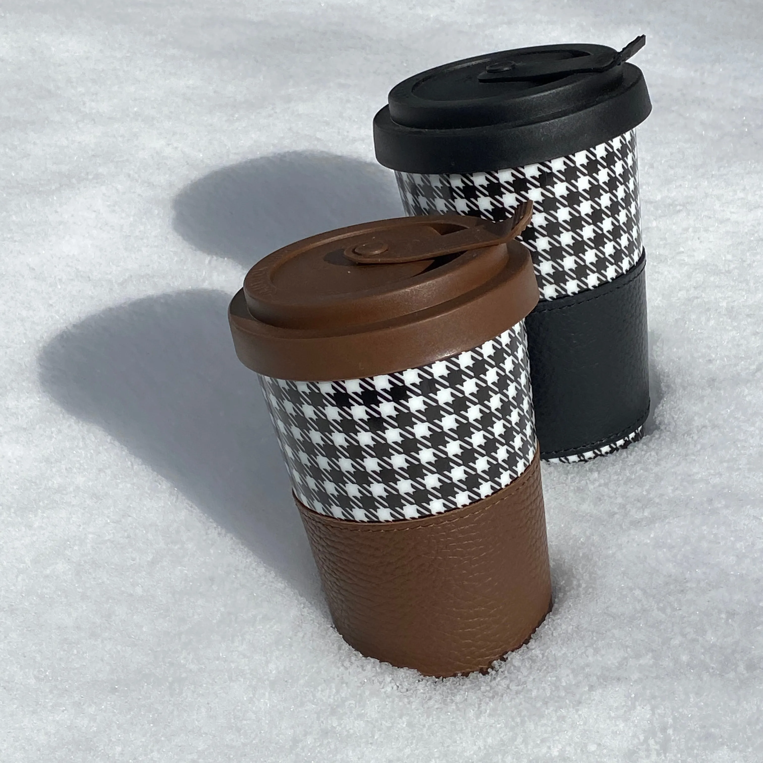 Coffee Cup - Pepita - Brown & White 'Sport Classic'