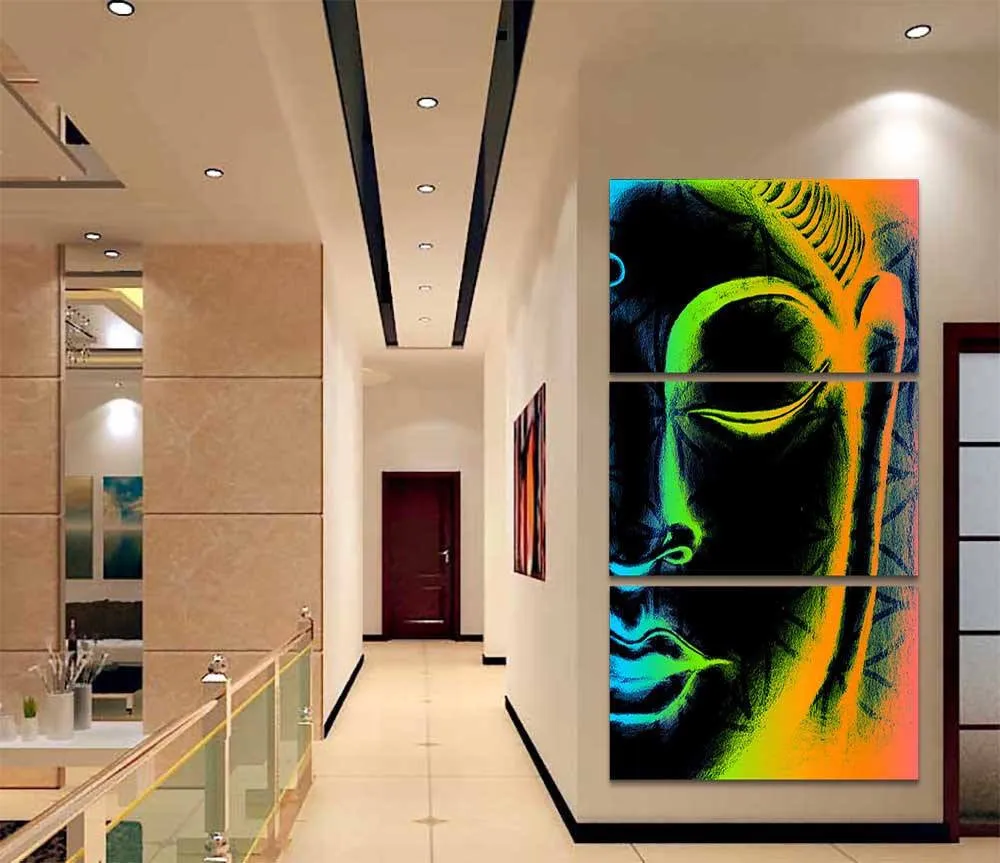 Colorful Abstract Buddha Canvas