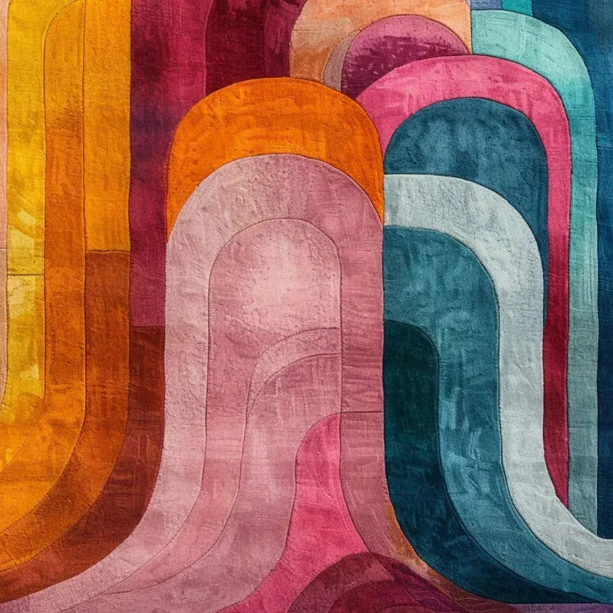 Colorful Abstract Hand Tufted Rug