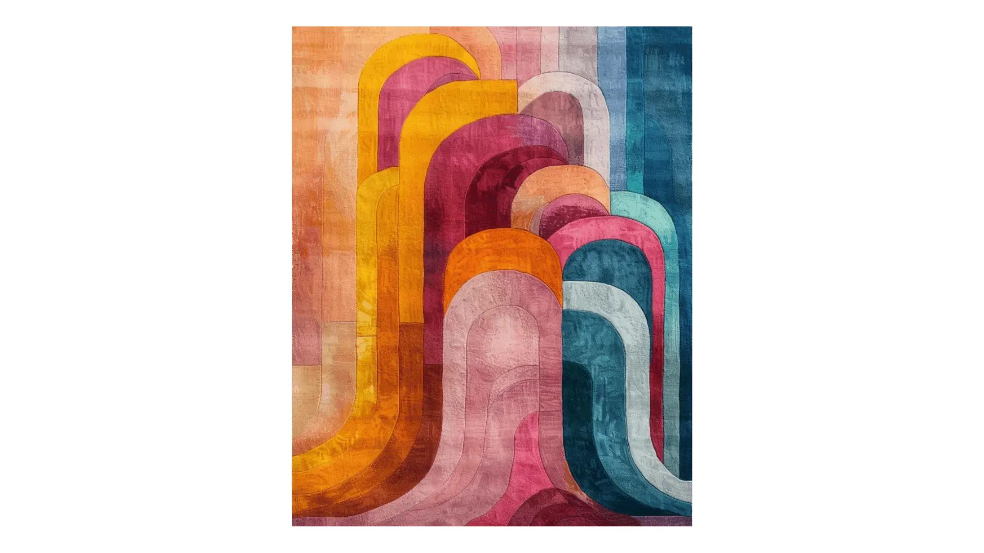 Colorful Abstract Hand Tufted Rug