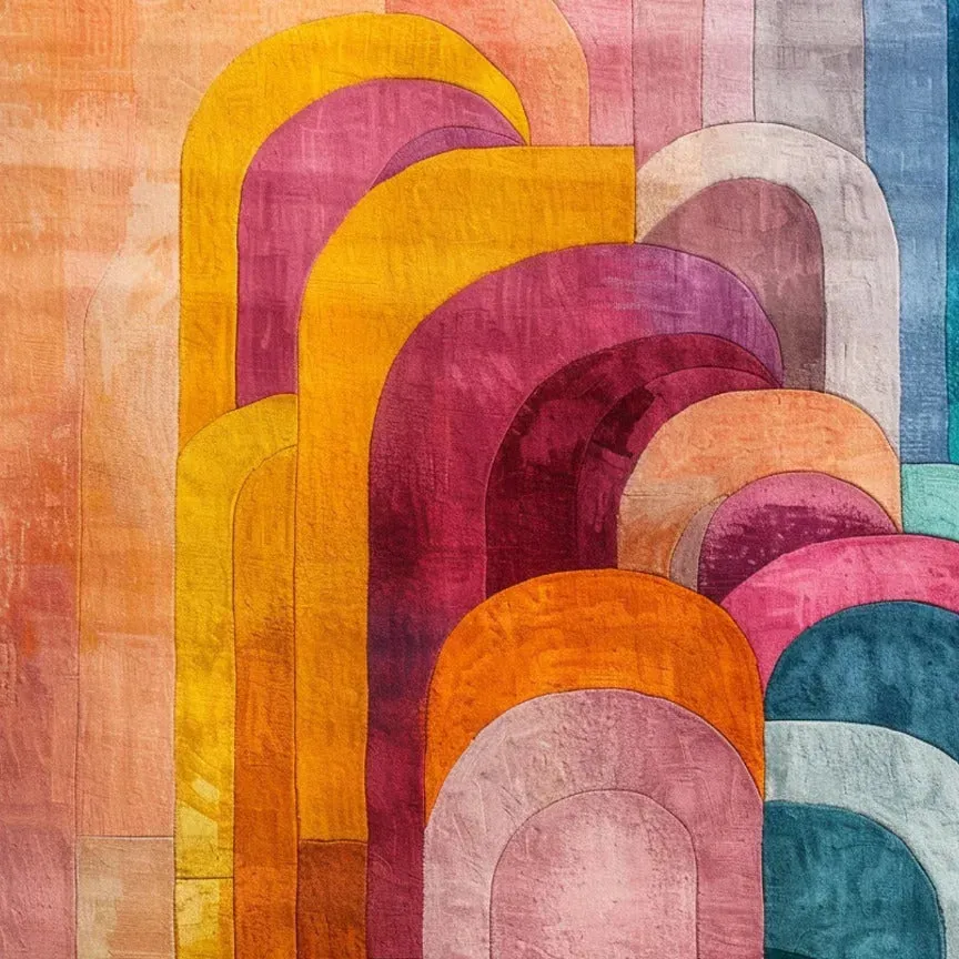 Colorful Abstract Hand Tufted Rug