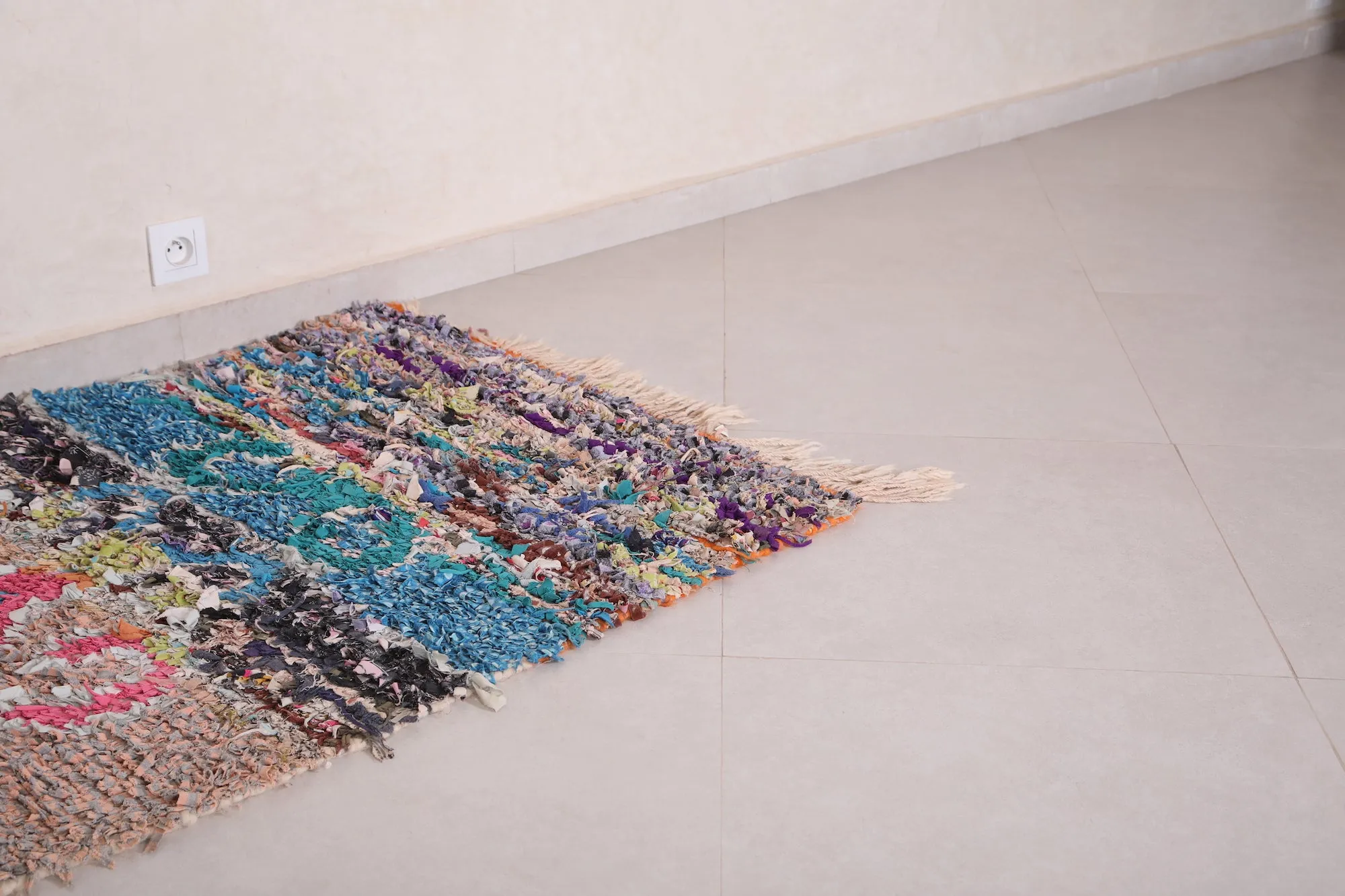 Colorful Moroccan Rug 3 x 9.7 FT - Vibrant Artistic Design