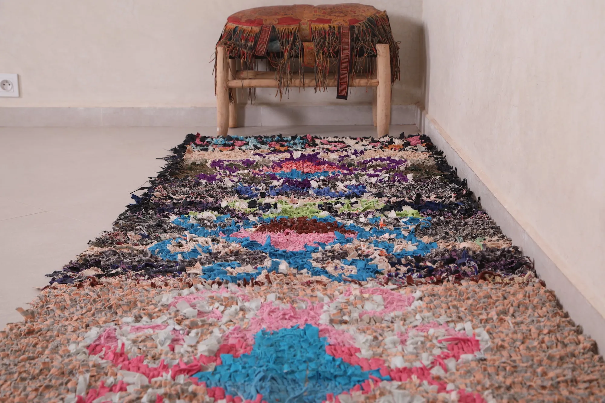 Colorful Moroccan Rug 3 x 9.7 FT - Vibrant Artistic Design