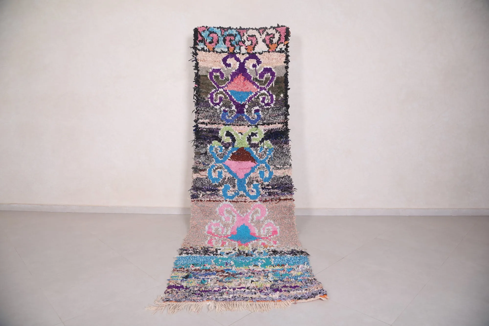 Colorful Moroccan Rug 3 x 9.7 FT - Vibrant Artistic Design