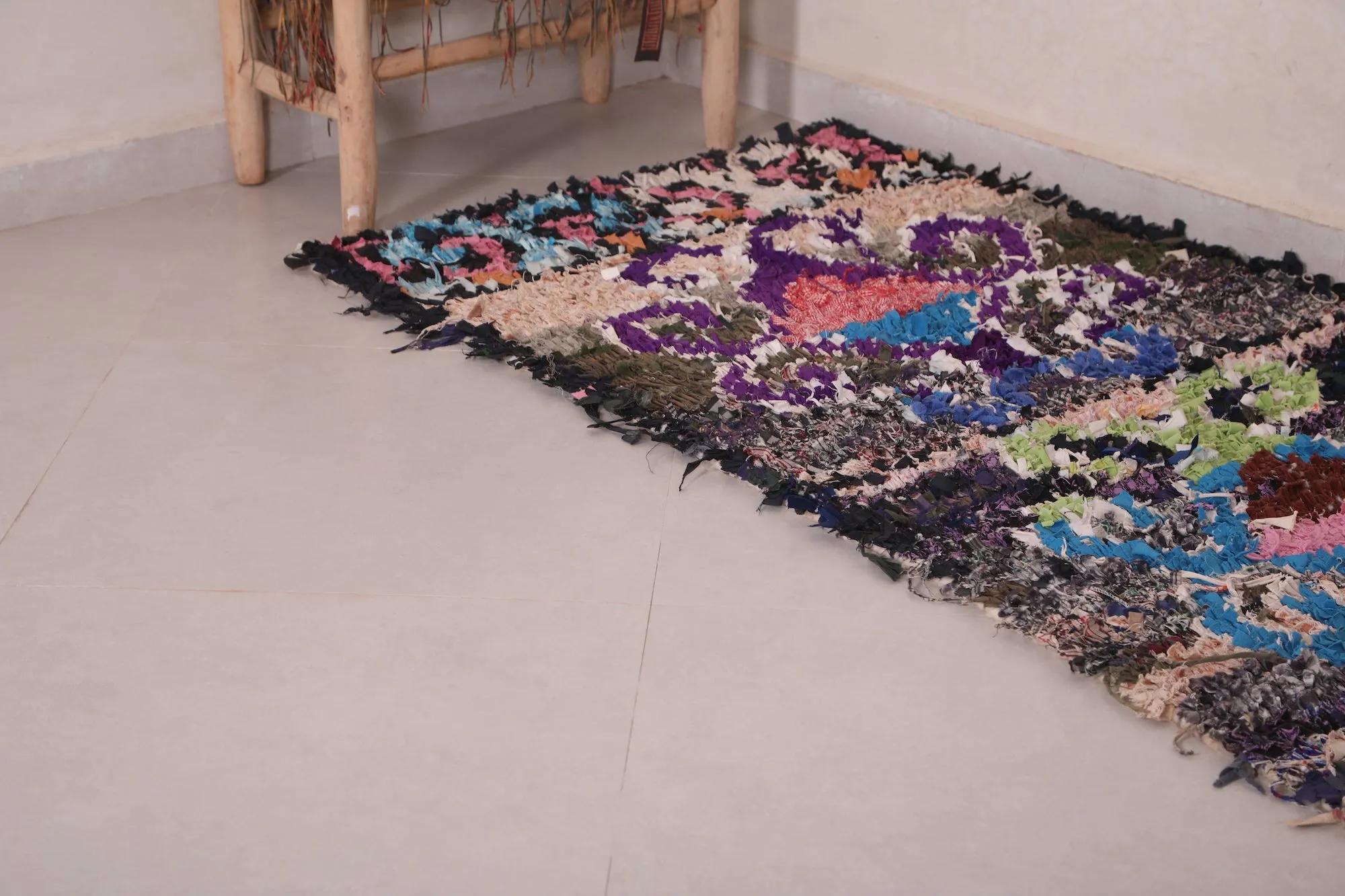 Colorful Moroccan Rug 3 x 9.7 FT - Vibrant Artistic Design